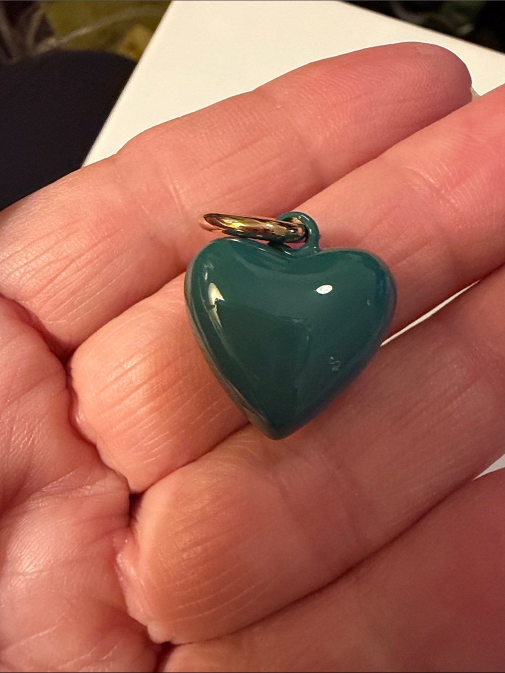 Roxanne Assoulin Authentic The Mini Puffy Heart Charms In Forest Color NEW